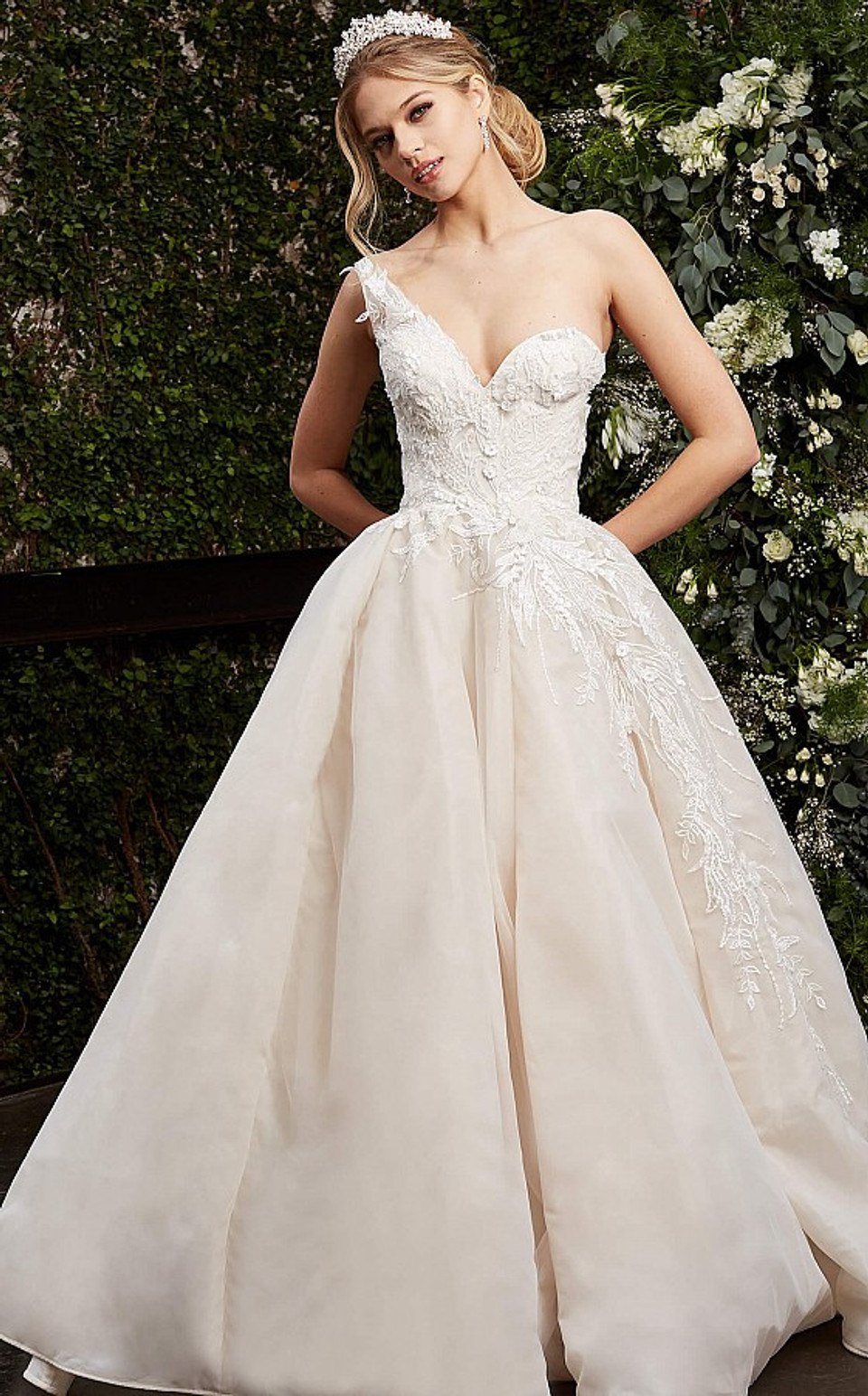 One Shoulder Bridal gown